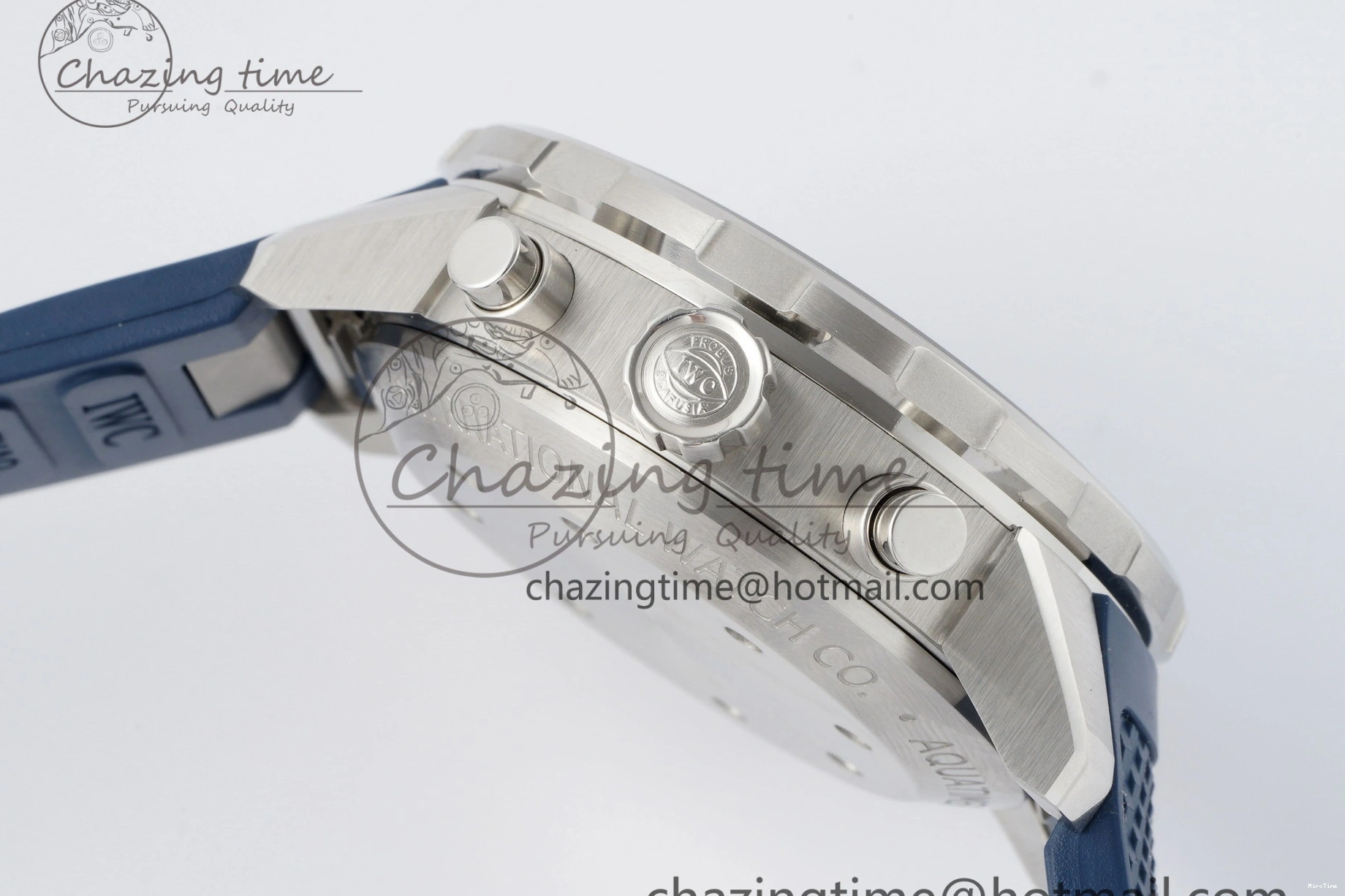 MIROTIME 0206 Attractive Aquatimer Chrono SS RSF 1:1 Best Edition Blue Dial on Blue Rubber Strap A 7056